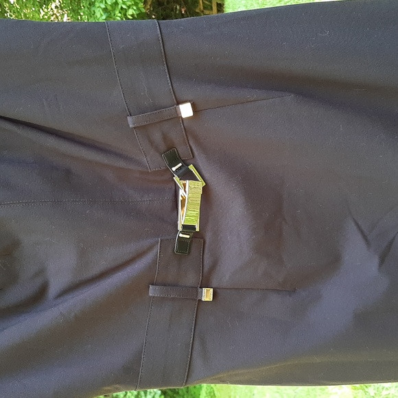 Black Calvin Klein business attire dress with gold buckle ladies size 6 - Picture 4 of 12